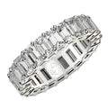 Emerald Cut Lab Grown Diamond Eternity Ring in 14k White Gold (4 cttw FG/VS2) Bids.com