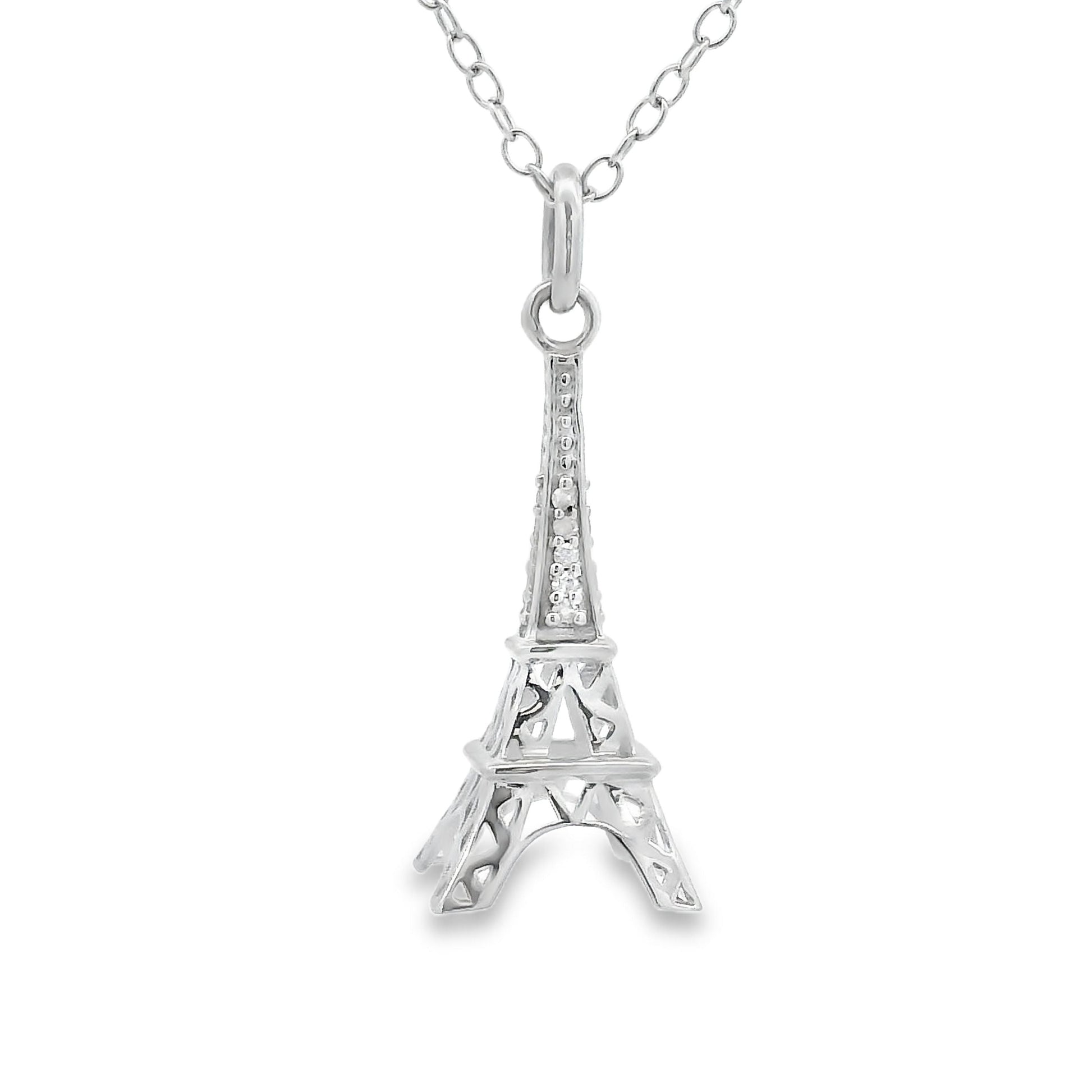Genuine .06ct Diamond Fashion Pendants Sterling Silver Bids.com