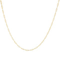 Solid 14K Yellow Gold 2.5mm Paperclip Chain Necklace Unisex 18