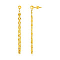 14k Yellow Gold Polished Drop Earrings Bids.com