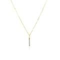 14k Yellow Gold Bar Pendant with Diamonds Bids.com