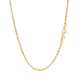 14k Yellow Gold Solid Diamond Cut Rope Chain (1.60 mm) Bids.com