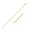 14k Yellow Gold Solid Diamond Cut Rope Chain (1.60 mm) Bids.com