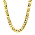 9.0mm 14k Yellow Gold Semi Solid Miami Cuban Chain Bids.com