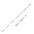 Rhodium Plated 3.7mm Sterling Silver Curb Style Chain Bids.com