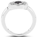 0.20 Carat Genuine Black Diamond and White Diamond .925 Sterling Silver Ring Bids.com