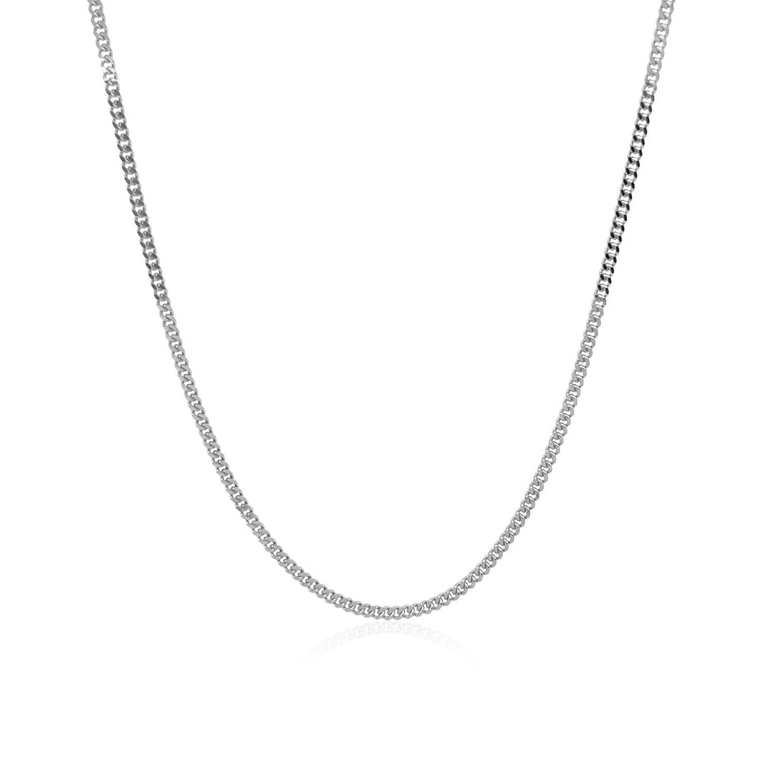 14k White Gold Gourmette Chain 1.5mm Bids.com