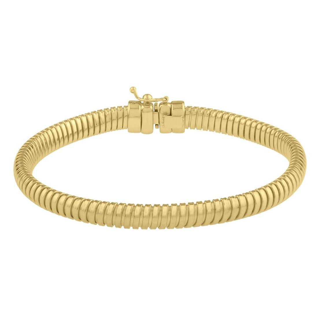 14k Yellow Gold Tubogas Bracelet (5.00 mm) Bids.com