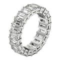 Emerald Cut Lab Grown Diamond Eternity Ring in 14k White Gold (4 cttw FG/VS2) Bids.com