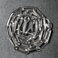 14K White Gold Wide Paperclip Chain (6.1mm) Bids.com