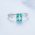 925 Sterling Silver 1.40mm Width CZ & Glass Ring Size 6 for Women Bids.com