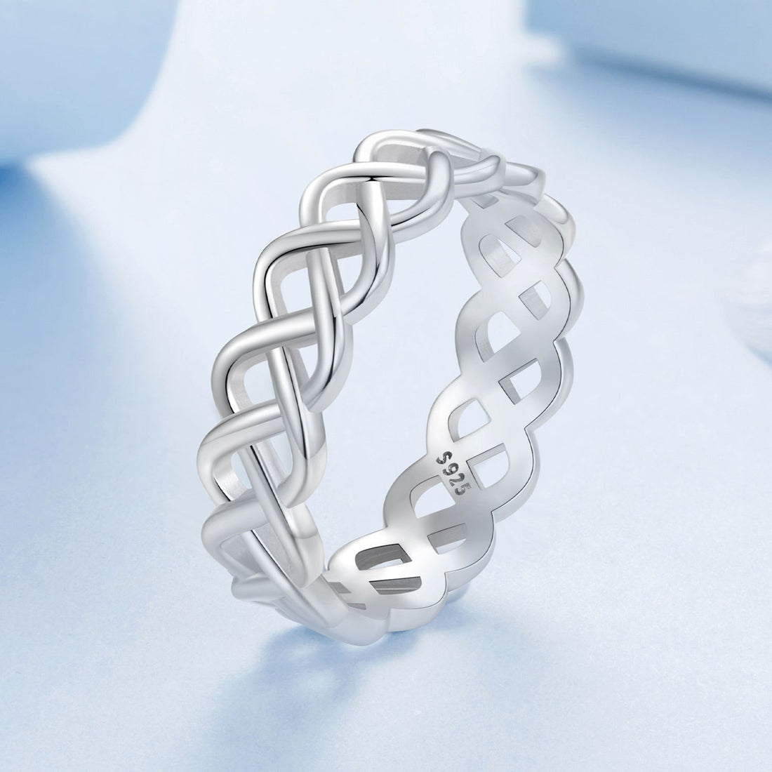 925 Sterling Silver and White Gold 0.5cm Ring Size 6.0 Bids.com