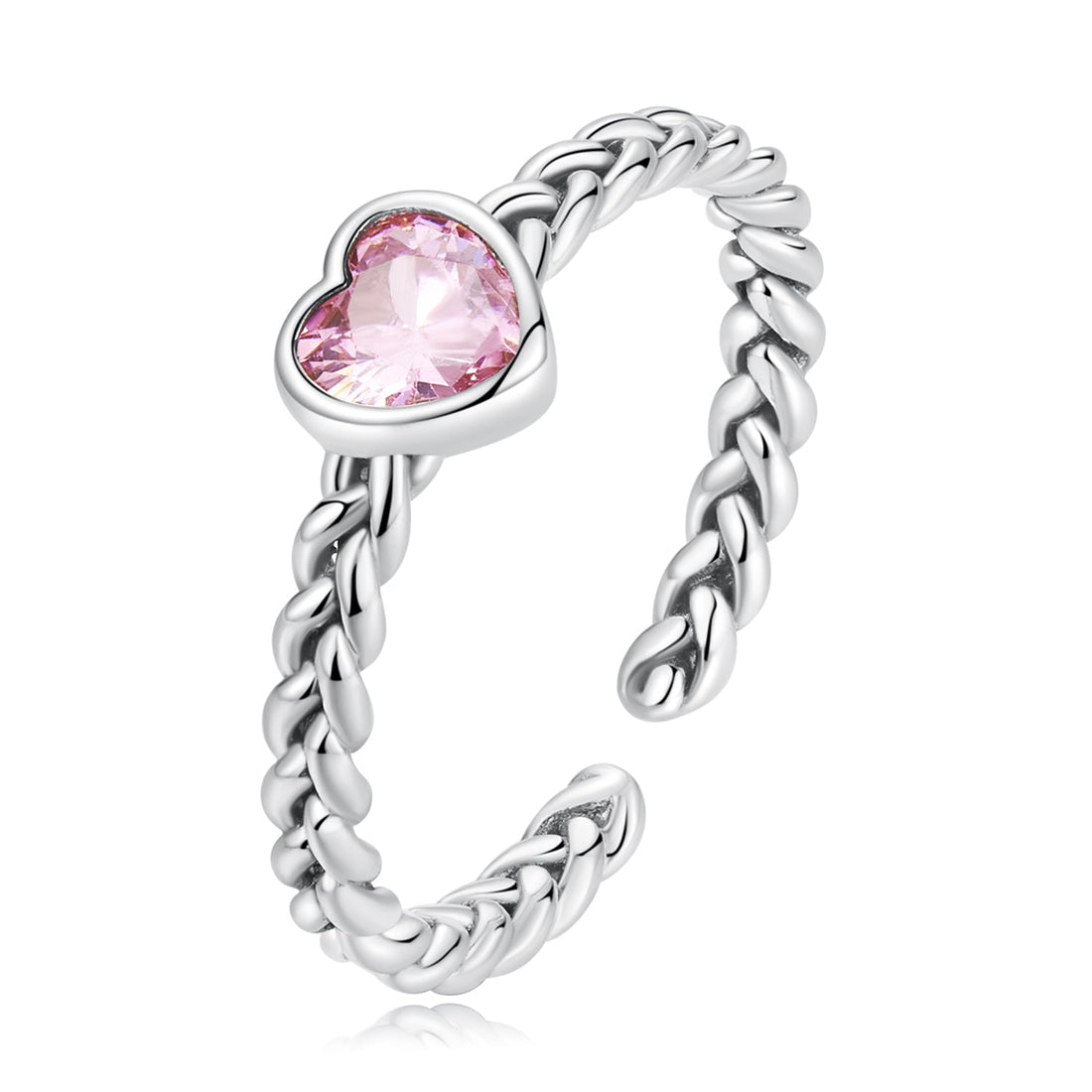 925 Sterling Silver Love CZ Ring for Women Bids.com