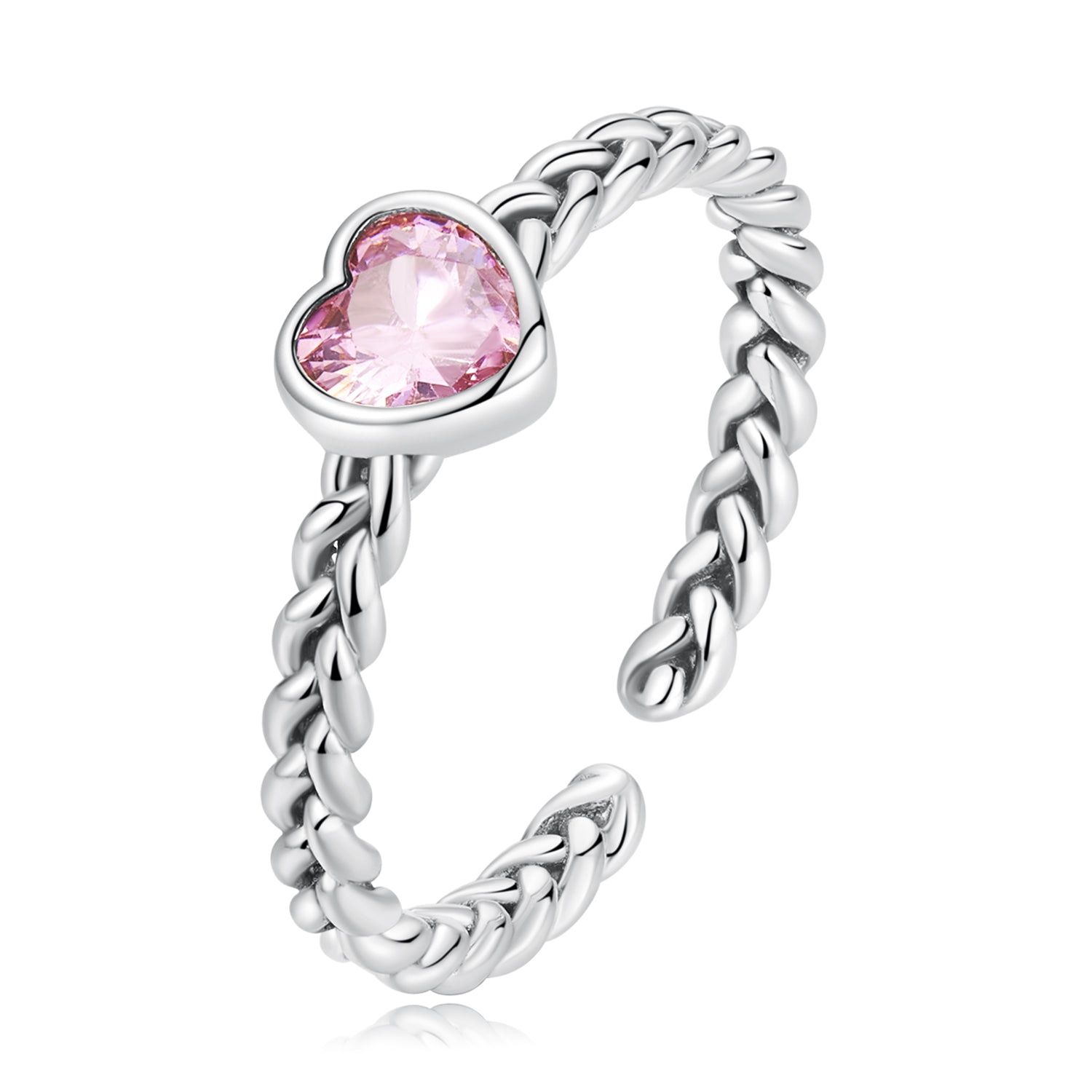 925 Sterling Silver Love CZ Ring for Women Bids.com