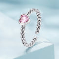925 Sterling Silver Love CZ Ring for Women Bids.com