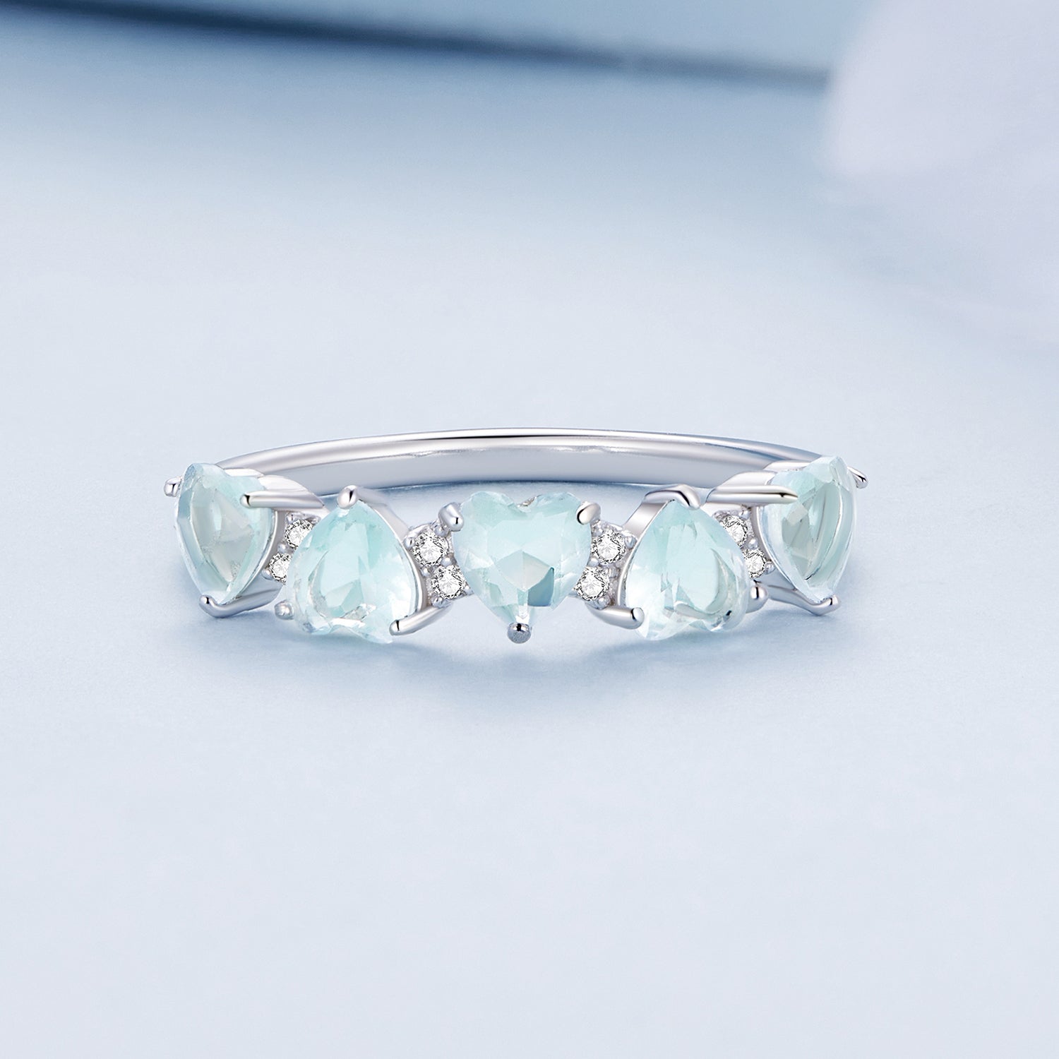 925 Sterling Silver Ring with 4.5mm Pavé Set CZ, Size 7, for Women Bids.com