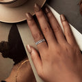 925 Sterling Silver and White Gold 0.5cm Ring Size 6.0 Bids.com
