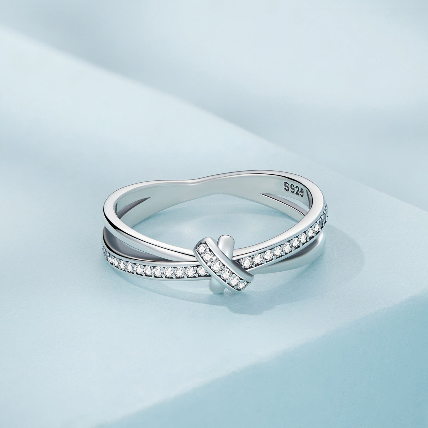 S925 Sterling Silver Oxidized Pavé Setting CZ Ring Size 6 for Women Bids.com