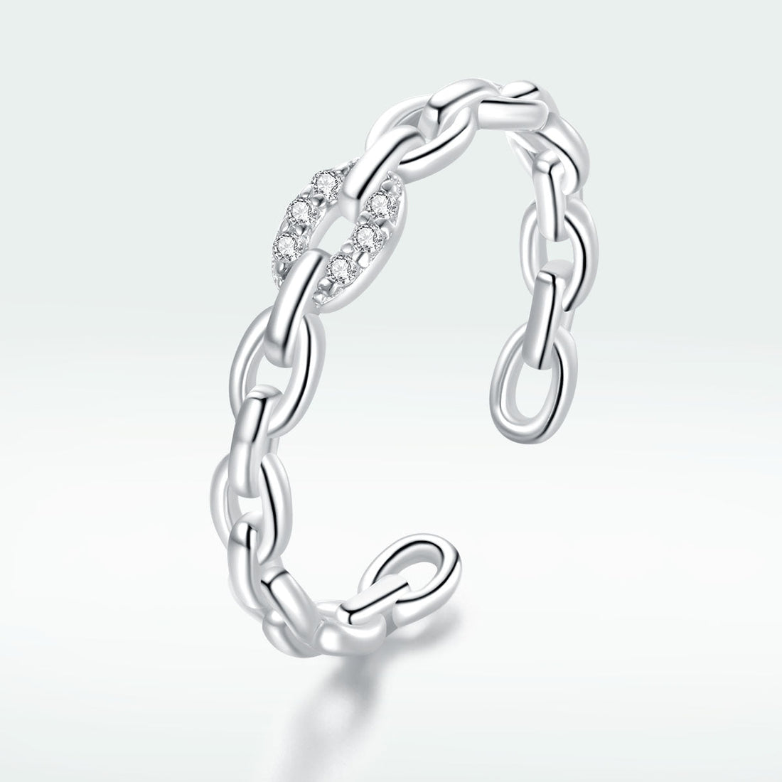 925 Sterling Silver 0.3cm Width CZ Pavé Setting Rings Bids.com