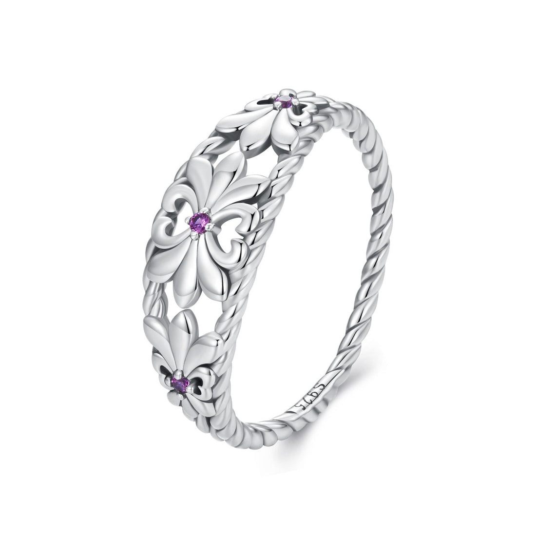 925 Sterling Silver Oxidized 1.3mm Pavé Set CZ Ring Size 6.0 for Women Bids.com