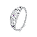925 Sterling Silver Oxidized 1.3mm Pavé Set CZ Ring Size 6.0 for Women Bids.com