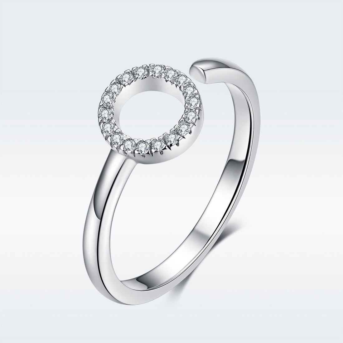 925 Sterling Silver Ring with Pavé Set CZ Bids.com