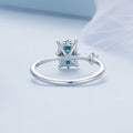 925 Sterling Silver 1.40mm Width CZ & Glass Ring Size 6 for Women Bids.com