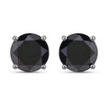 4.25 Carat Genuine Black Diamond 14K White Gold Earrings Bids.com