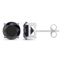 4.25 Carat Genuine Black Diamond 14K White Gold Earrings Bids.com