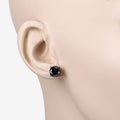 4.25 Carat Genuine Black Diamond 14K White Gold Earrings Bids.com