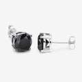 4.25 Carat Genuine Black Diamond 14K White Gold Earrings Bids.com