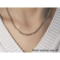 3.8mm 14k Yellow Gold Solid Figaro Chain Bids.com