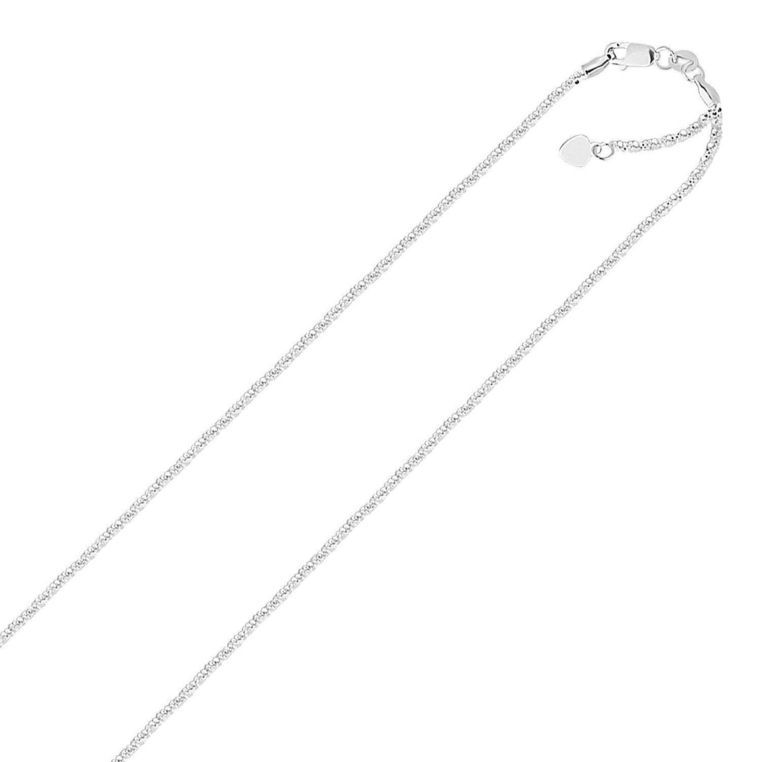 Sterling Silver 1.5mm Adjustable Sparkle Chain Bids.com