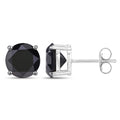 4.25 Carat Genuine Black Diamond 14K White Gold Earrings Bids.com