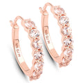 18K Rose Gold Plated 1.68 Carat Genuine Morganite .925 Sterling Silver Earrings Bids.com