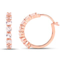 18K Rose Gold Plated 1.68 Carat Genuine Morganite .925 Sterling Silver Earrings Bids.com