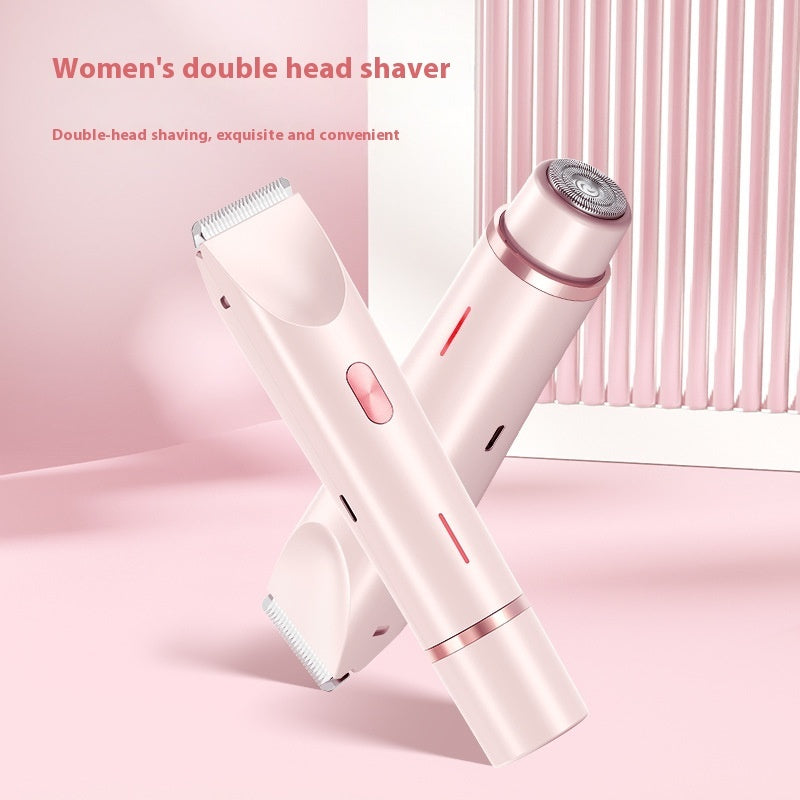 2 In 1 Hair Remover Women's Double Head Shaver Private Pubic Hair Trimmer Electric Razor Wet Dry Electric Body Hair Gilles Ak-100
