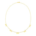 14k Yellow Gold Necklace with Circle Dangle Stations Bids.com