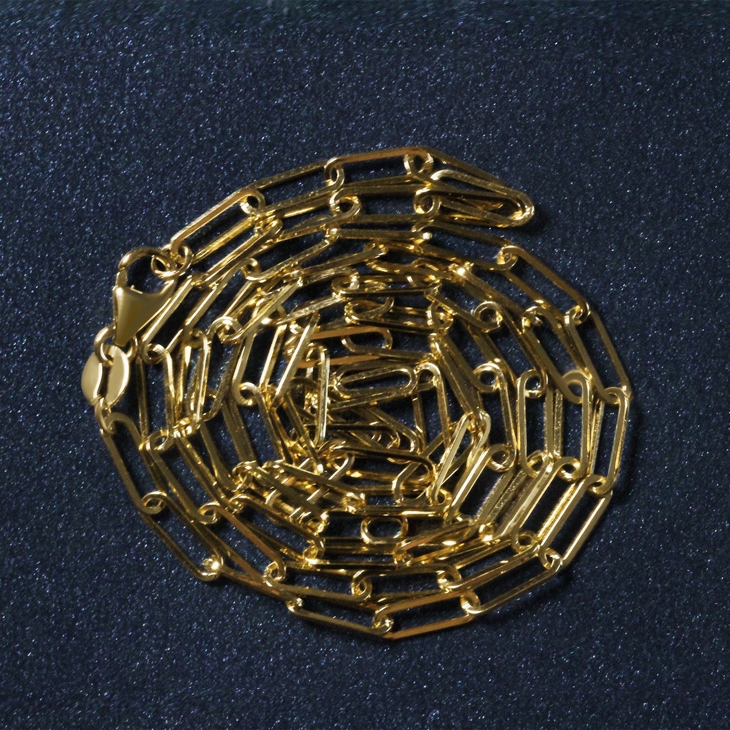18K Yellow Gold Paperclip Chain (2.50 mm) Bids.com
