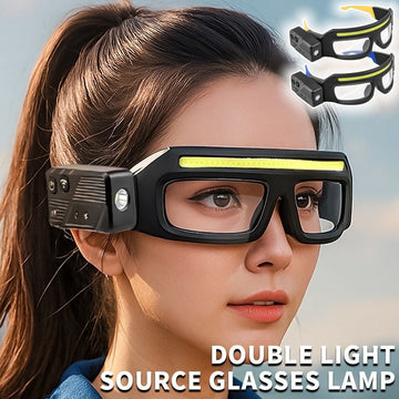 Multi-functional Glasses Light Light With Type-C Charging, Warning Headlamp, Compact And Portable, Touch-sensitive Headlamp Gilles Family