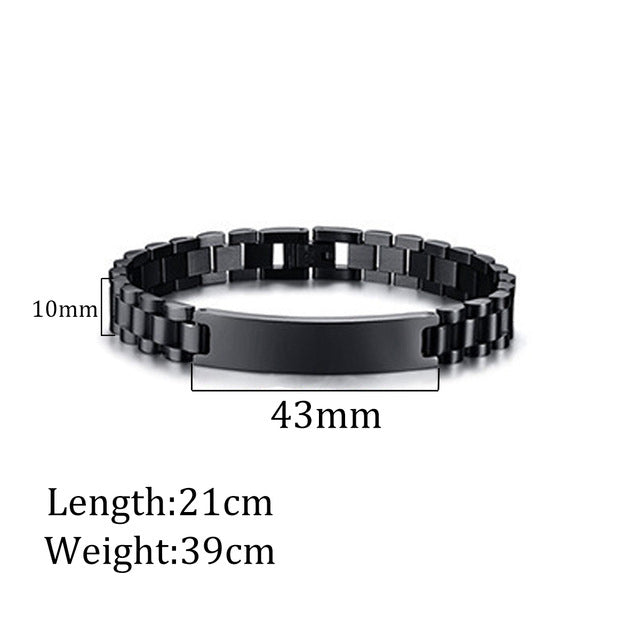 Custom Laser Engraved Bracelets Personalized Bracelet Engravable Stainless Steel Jewelry Gifts Gilles Family