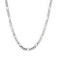 2.6mm 14k White Gold Solid Figaro Chain Bids.com