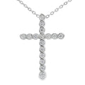 Genuine .50ct Cross Religious Pendant Sterling Silver Bids.com