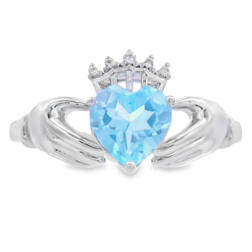 Natural Blue Topaz Ring Sterling Silver Bids.com
