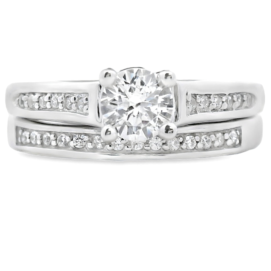 Natural Cubic Zirconia CZ SS Bridal Sterling Silver Bids.com