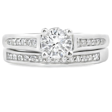 Genuine Cubic Zirconia CZ SS Bridal Sterling Silver Bids.com