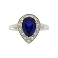 Created Sapphire Moissanite Ring Sterling Silver Bids.com