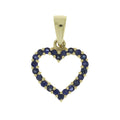 .37ct Sapphire Heart Love Pendant 10KT Yellow Gold Bids.com