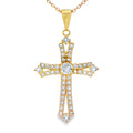 Genuine Topaz Cross Religious Pendant Sterling Silver Bids.com
