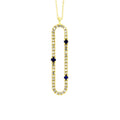 Diamond Sapphire Fashion Pendants 14KT Yellow Gold Bids.com